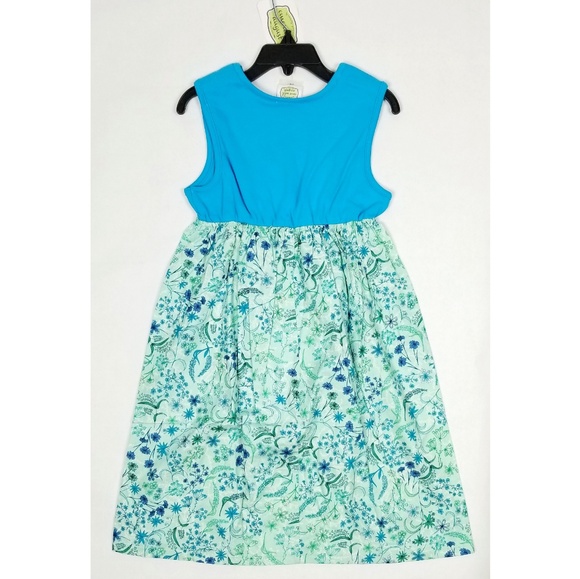 Emerald August Girls Blue Floral Sleeveless Dress - Picture 3 of 7